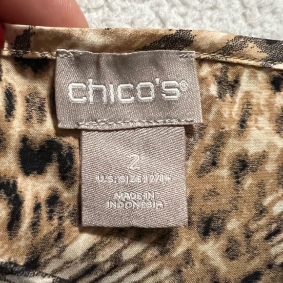 Chico's satin print blouse - Picture 12 of 14